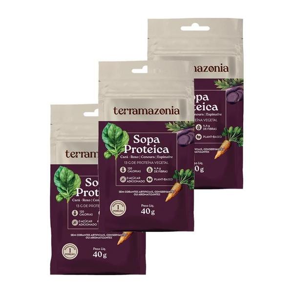 Imagem de Kit 3X: Sopa Proteica Sachê Terramonia 40G