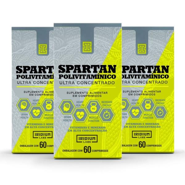 Imagem de Kit 3x Spartan Polivitaminico Ultra Concentrado 60 comp