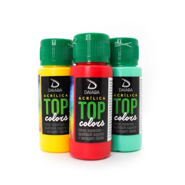 Imagem de  Kit 3x Tintas Top Colors 60ml Daiara Escolha As Cores 