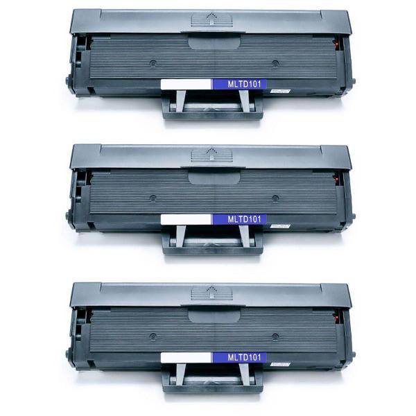 Imagem de Kit 3x Toner Compatível MLT-D101S para SCX-3400FW SCX-3405FW SCX-3401 ML-2165W ML-2162G 