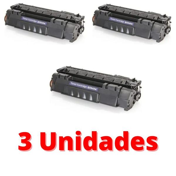 Imagem de Kit 3x Toner Compatível Q5949a 49a  1160 1320 3390 I 2.5K