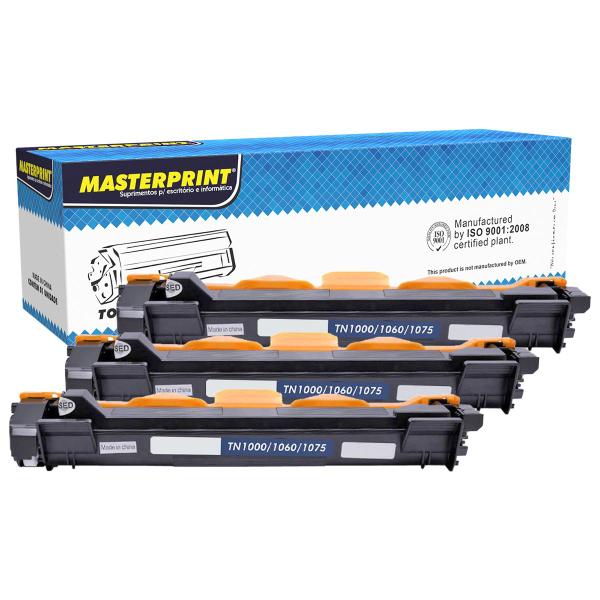 Imagem de Kit 3x Toner Masterprint Compatível para TN-1060