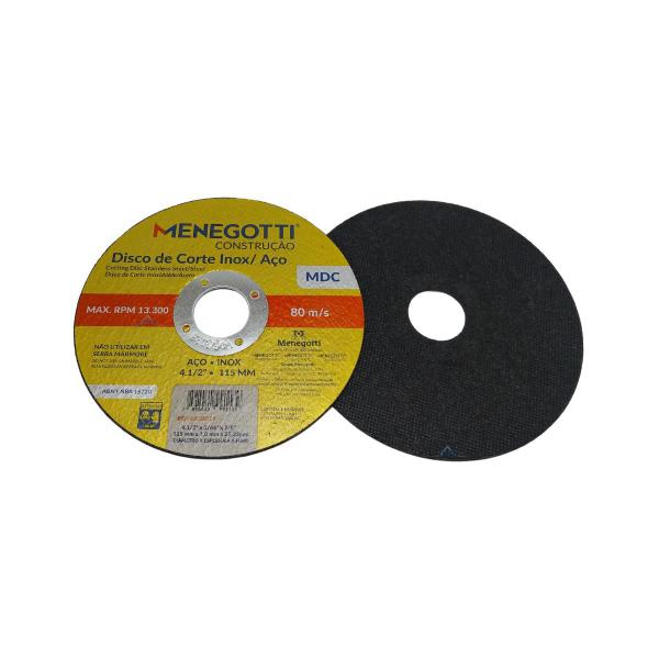 Imagem de Kit 3x unid Discos De Corte Fino Menegotti Inox 4.5"x1.2mm