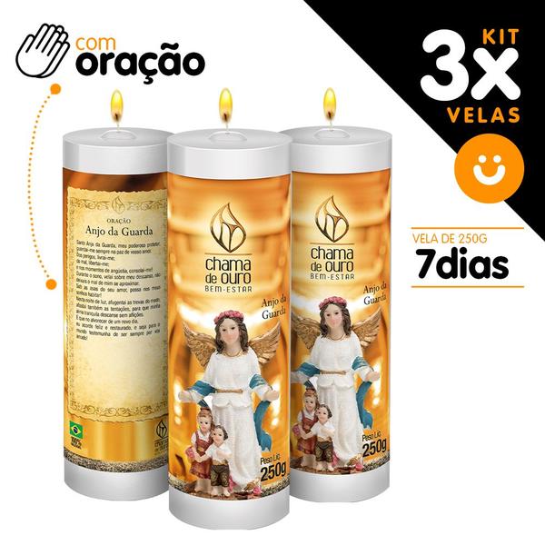 Imagem de Kit 3x Vela De 7 Dias Velas C/ Imagem E Oração Várias Opcoes