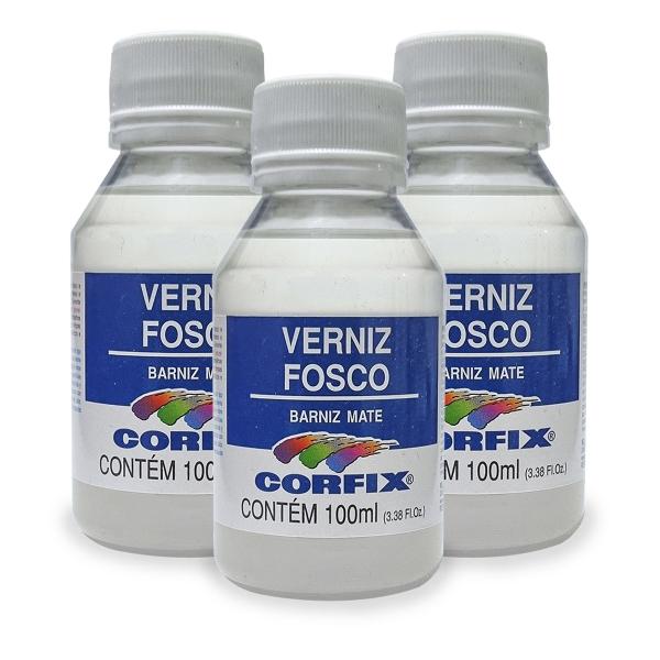 Imagem de Kit 3x Verniz Acrílico Fosco 100ml Corfix