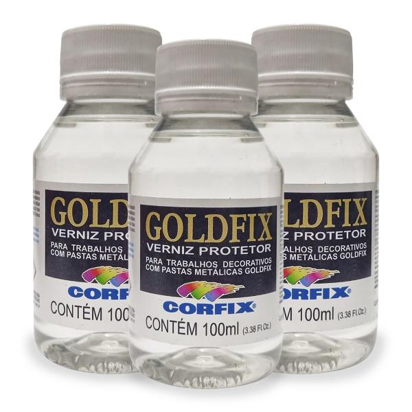 Imagem de Kit 3x Verniz Protetor Goldfix 100ml Corfix