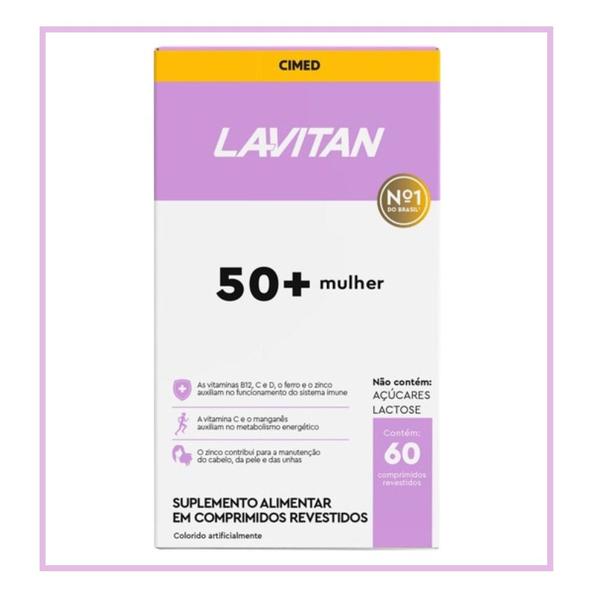 Imagem de Kit 3x Vitamina Lavitan 50+ Mulher 60 Comprimidos - CIMED