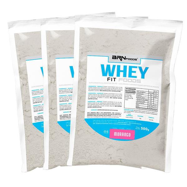 Imagem de KIT 3x Whey Fit Foods 500g - BRN Foods