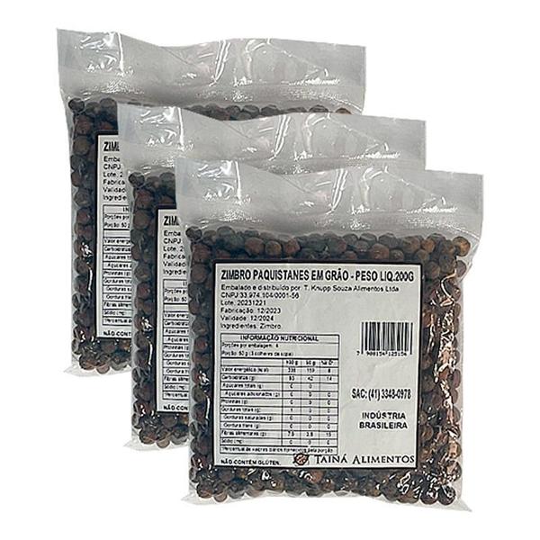 Kit 3X: Zimbro Em Grão Tainá Alimentos 200G Imagem de Kit 3X: Zimbro Em Grão Tainá Alimentos 200G