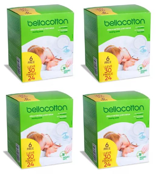 Kit 4 Absorvente P/ Seios Bellacotton C/30 Imagem de Kit 4 Absorvente P/ Seios Bellacotton C/30