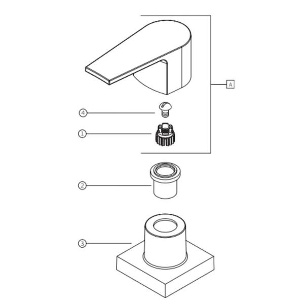 Imagem de Kit 4 Acabamento Para Registro De Gaveta Level 1/2" 3/4" 1"4900 Cromada Deca