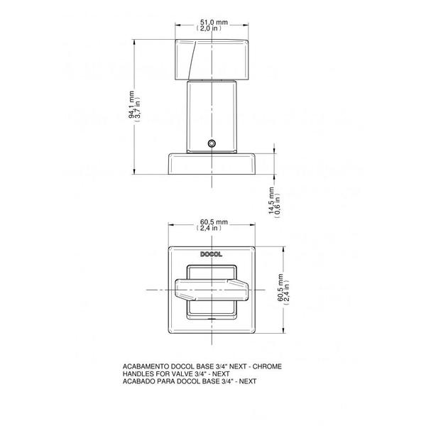 Imagem de Kit 4 Acabamento Para Registro Docolbase Next 1/2" 3/4" 1" Cromado Docol