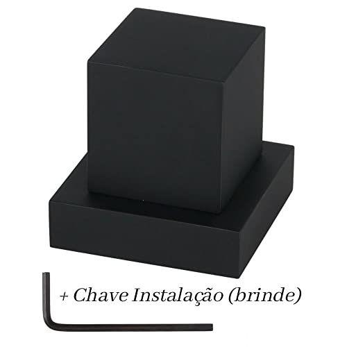 Imagem de Kit 4 Acabamento Registro Quadrado 1/2 3/4 Padrão Deca Preto