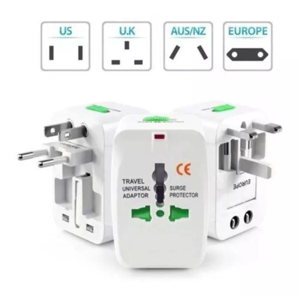 Imagem de Kit 4 Adaptadores Tomada Universal 150 Países Viagem Bivolt