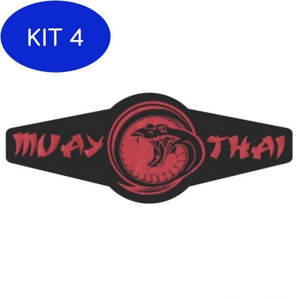 Imagem de Kit 4 Adesivo Muay Thai Cobra Adesivo Externo