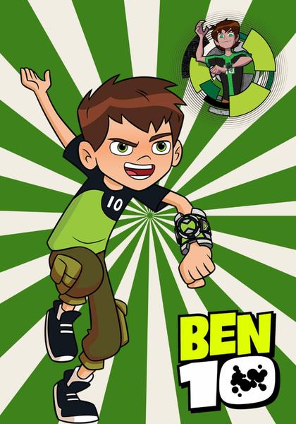 Imagem de Kit 4 Adesivos Encapar Caderno Espiral Ben 10