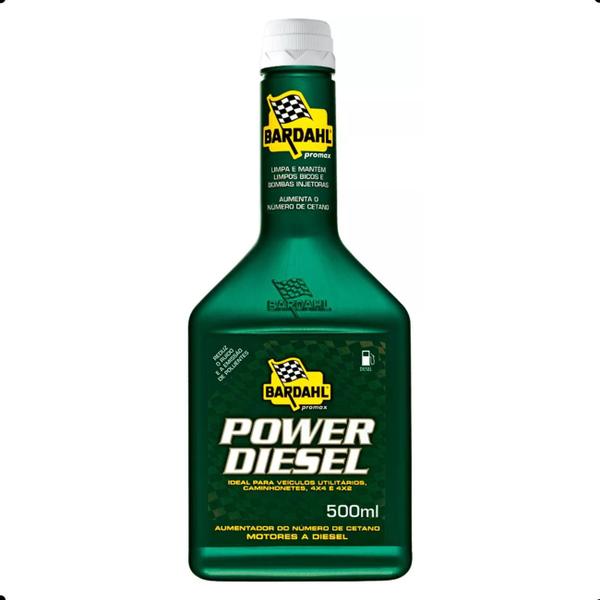 Imagem de Kit 4 Aditivo Bardahl Power Diesel 500ml Combustível Motor Caminhonete Caminhão Evita formação água Limpa Bico