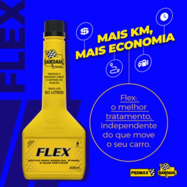 Imagem de Kit 4 aditivos bardahl flex combustivel limpa bico motor 200ml