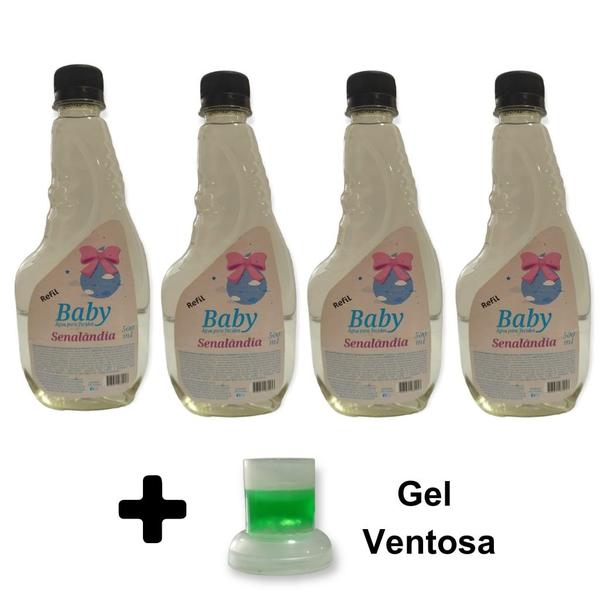 Imagem de Kit 4 Água para Passar Roupa Aconchego Baby Lilac Floral Lírios do Campo de 500ml Refil - Envio Já