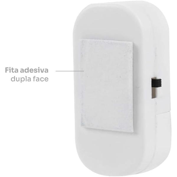 Imagem de Kit 4 Alarme Sonoro com Sensor de Presença p/ Portas e Janelas Sem Fio com Bateria