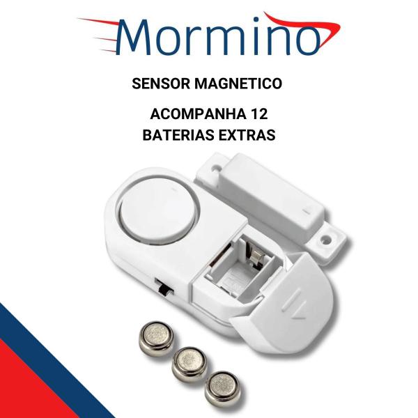 Imagem de KIT 4 Alarme Sonoro Contra Invasão Residencial C/12 Baterias