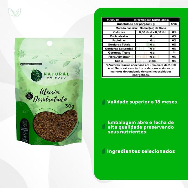 Kit 4 Alecrim Desidratado Pouch Alta Qualidade Premium 30g - Natural do Povo Imagem de Kit 4 Alecrim Desidratado Pouch Alta Qualidade Premium 30g