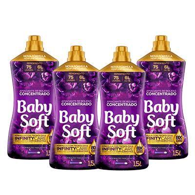 Imagem de Kit 4 Amaciantes Concentrados Baby Soft Inspiração Fascinante 1,5L