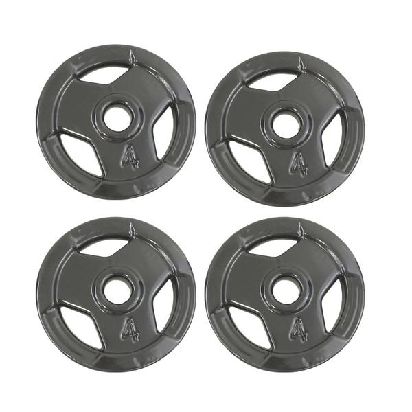 Kit 4 Anilhas Sport 4 Kg Emborrachada Furo Standad - AHEAD SPORTS Imagem de Kit 4 Anilhas Sport 4 Kg Emborrachada Furo Standad