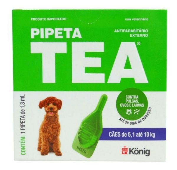 Imagem de Kit 4 Anti Pulgas Pipeta Tea Konig - Cães De 5,1 Kg Á 10kg