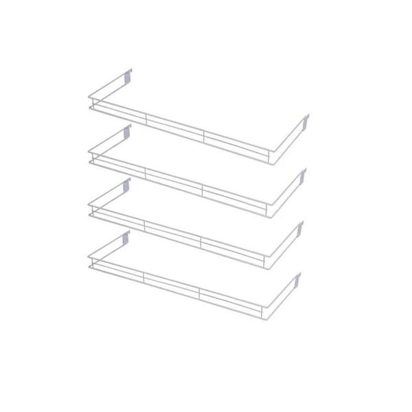 Imagem de Kit - 4 Aparador Aramado Em U 30X73Cm Branco - Sa Gondolas