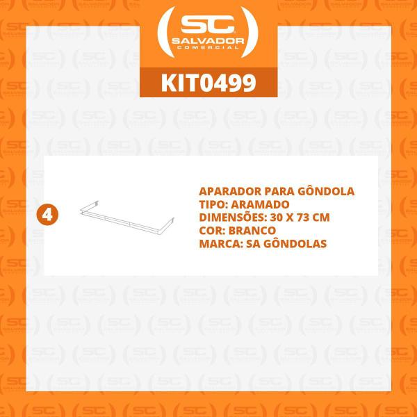 Imagem de KIT - 4 aparador aramado em u 30x73cm Branco - Sa Gondolas