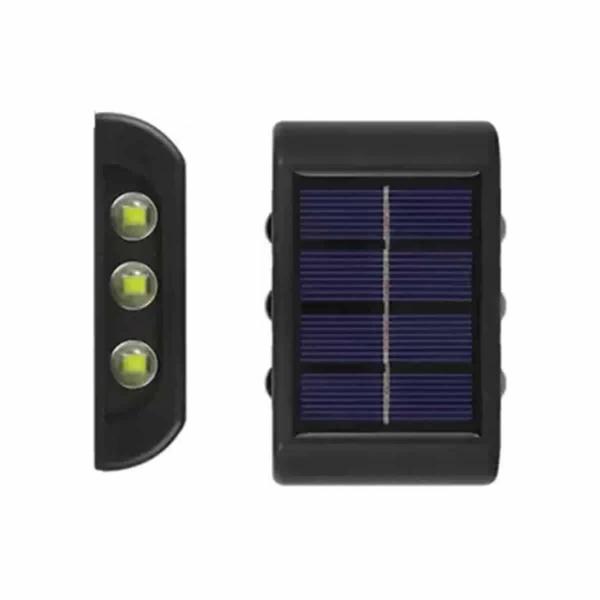 Imagem de Kit 4 Arandela 6 Leds Meia Lua Luz Potente Solar Fotocélula