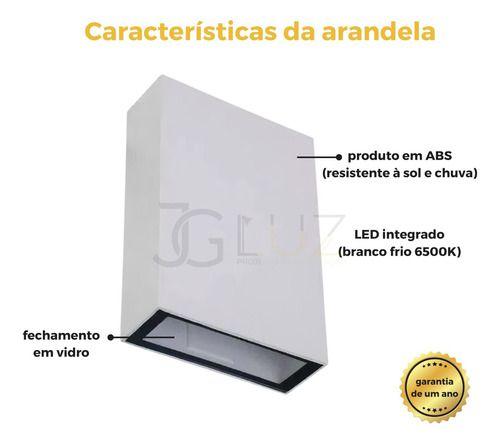 Kit 4 Arandela Blindada Efeito 2 Fachos Duplo Led 4w 3000k - Initial / CTB Imagem de Kit 4 Arandela Blindada Efeito 2 Fachos Duplo Led 4w 3000k