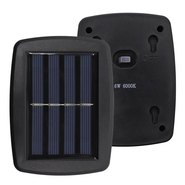 Imagem de Kit 4 Arandela Solar Slim 2 Focos Luminária Parede Luz Frio