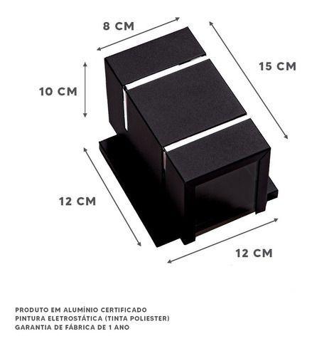 Imagem de Kit 4 Arandelas 2 Foco 2 Friso C/base Externa Parede Ar1512