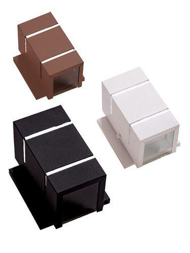 Kit 4 Arandelas 2 Foco 2 Friso C/base Externa Parede Ar1512 - IDEALLUME Imagem de Kit 4 Arandelas 2 Foco 2 Friso C/base Externa Parede Ar1512