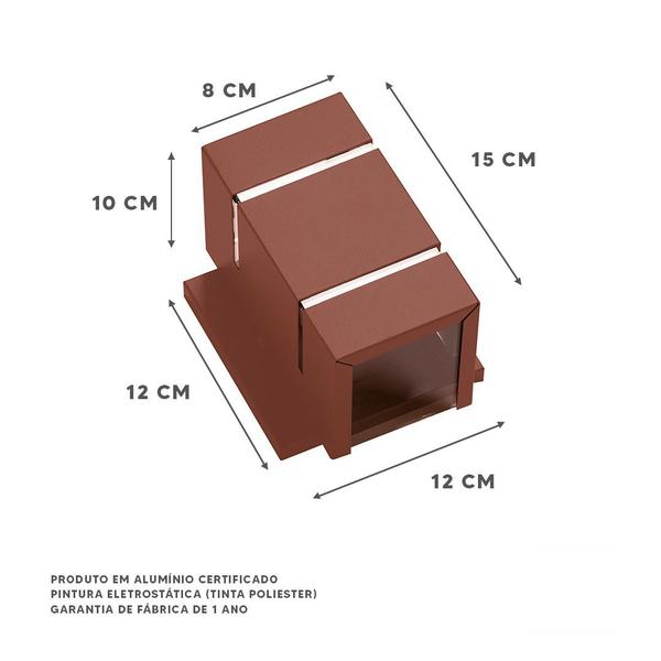 Kit 4 Arandelas 2 Foco 2 Friso C/base Externa Parede Ar1512 - IDEALLUME Imagem de Kit 4 Arandelas 2 Foco 2 Friso C/base Externa Parede Ar1512