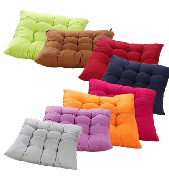 Imagem de Kit 4 Assento Almofada Para Cadeira Decorativa Macio Confortável Futon Diversas Cores