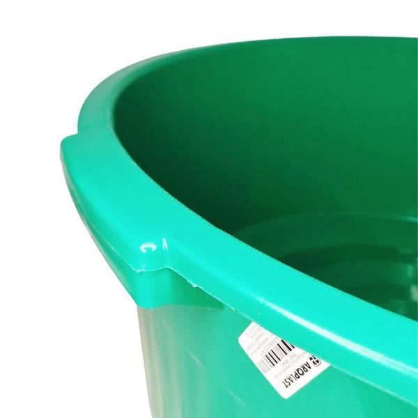 Imagem de Kit 4 Bacias 40L 48,5 X 23Cm Multiuso Verde Arqplast