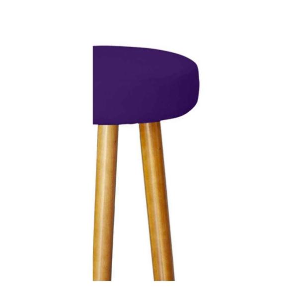 Imagem de Kit 4 Banquetas Decorativas 78cm com Pés Pálito Italian Roxo - Mafer