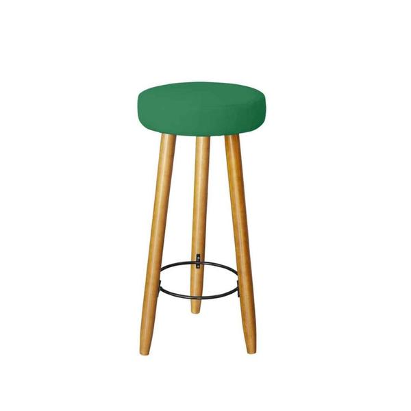 Imagem de Kit 4 Banquetas Decorativas 78cm com Pés Pálito Italian Verde - Mafer