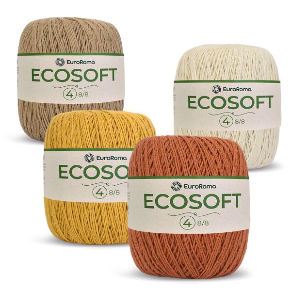 Imagem de Kit 4 Barbantes Ecosoft Euroroma nº 4 - 482m 300g TEX 590