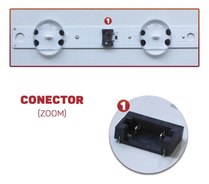 Imagem de Kit 4 Barras Led Compatível Tv 55um7650psb 55um7520psb Pci Eletro Parts