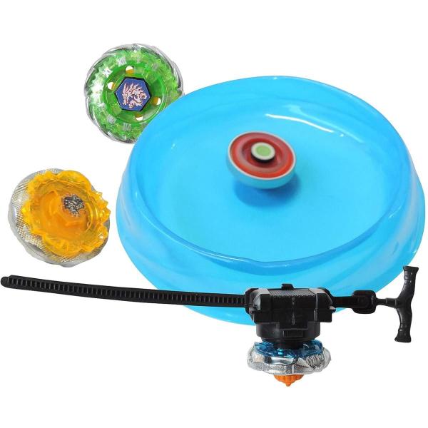 Imagem de Kit 4 Beyblade Metal Fusion Led Tornado Com Arena 2 Lançador Premium