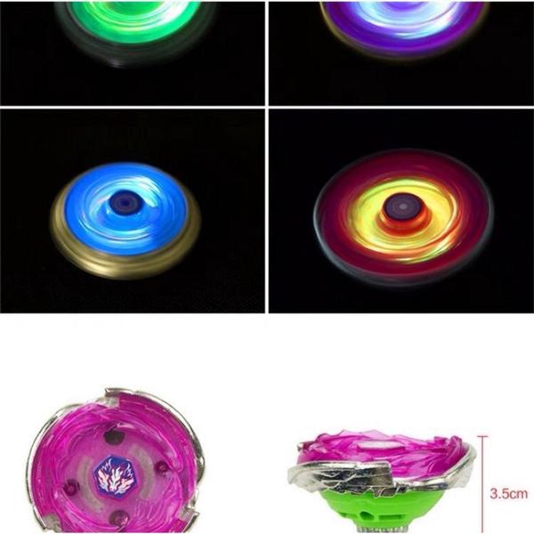 Imagem de Kit 4 Beyblade Metal Led + Lançador + Arena  Tornado Brinquedo Lança Blay Blade Luz