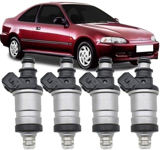 Imagem de Kit 4 Bico Injetor Honda Civic 1.5 e 1.6 16V de 1991 À 1995