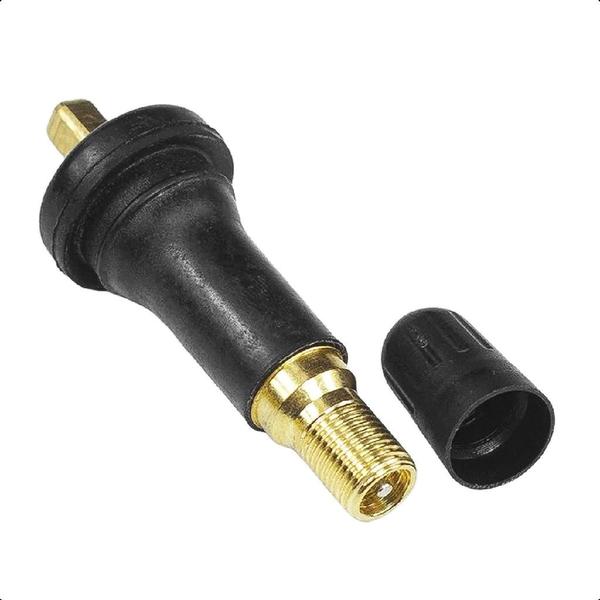 Imagem de Kit 4 Bicos Pito Válvula Para Pneu Roda Sem Câmara Tr413 Com Sensor Tpms PSI