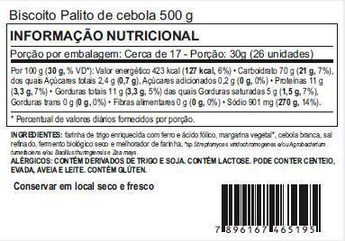 Imagem de Kit 4 Biscoito Caseiro Palito de Cebola Natural