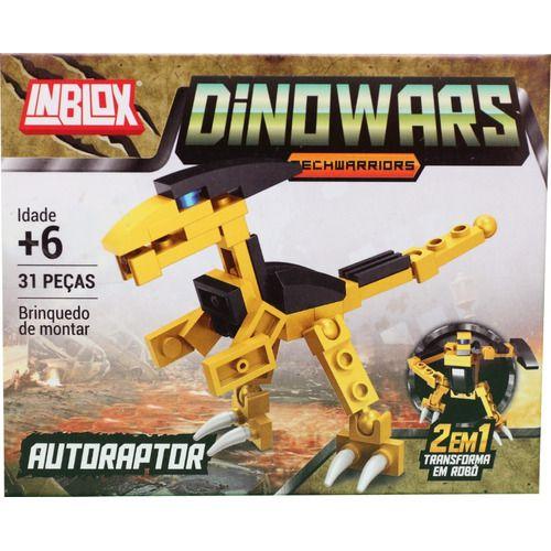 Kit 4 Blocos De Montar Dinossauro Robô Diversão Inblox 134pc Imagem de Kit 4 Blocos De Montar Dinossauro Robô Diversão Inblox 134pc