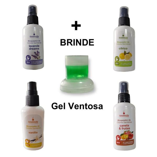 Imagem de Kit 4 Bloqueadores Odor Sanitário N 2 de 60 ml Marca Senalândia Pós Bariátrica - Envio Já